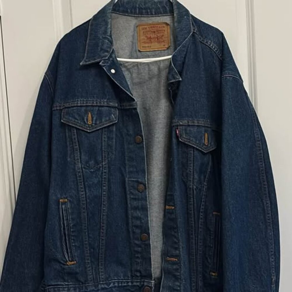 Vintage 1990's Levi's 70506-0216 Denim 4 Pocket Jean Jacket - Size 50